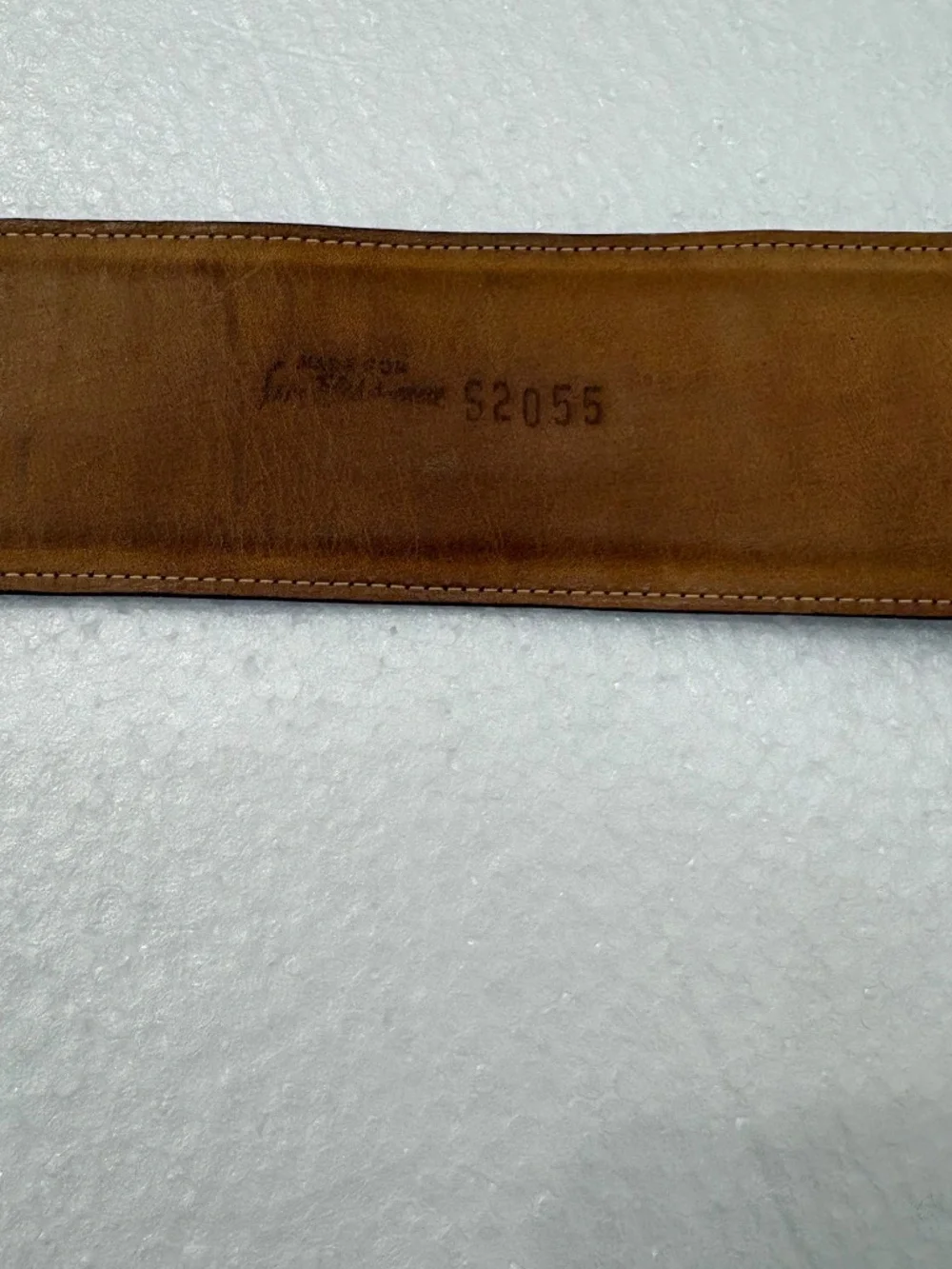 Saks Fifth Avenue Black Patent Leather Embossed Belt with Goldtone Buckle; Small